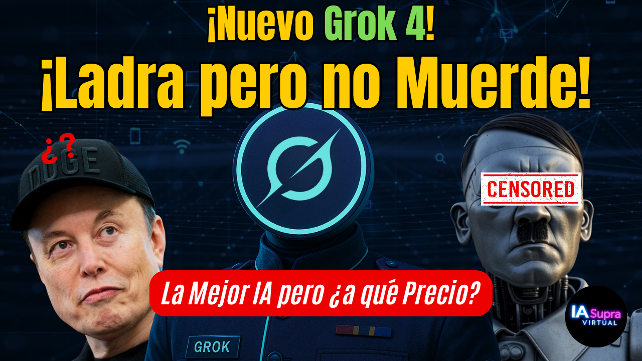 ¡Nuevo Grok 4: Ladra pero no Muerde!| 💻Supra Virtual 💻 | 16 Julio