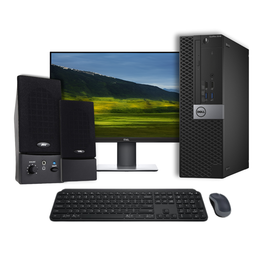 COMBO Computadora Dell 3070 Intel Core i3 9na GEN, 8GB RAM, 240 GB SDD, tamaño SFF Outlet Reacondicionado