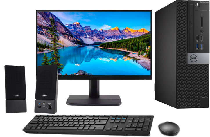 COMBO Computadora DELL OPTIPLEX 7040 CORE I5 (6TA GEN) 8 GB RAM 240 GB SDD TAMAÑO SFF Reacondicionado Outlet