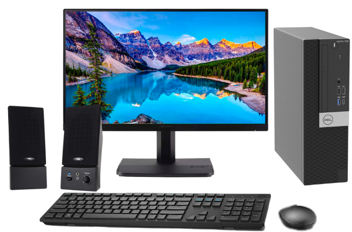 COMBO Computadora DELL OPTIPLEX 7060, PROCESADOR CORE I7 (8VA GEN), 8 GB SDD 240 GB SDD, TAMAÑO USFF Outlet Reacondicionado