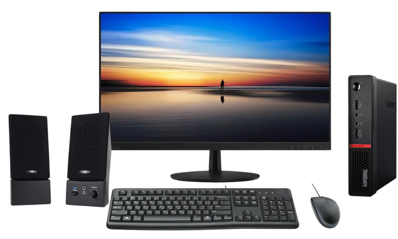 COMBO Computadora Outlet Lenovo ThinkCentre, M710Q, Intel Core i5 (7ma Gen), 16 GB RAM, 256 M.2, MINI