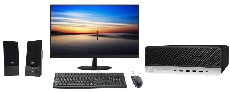 COMBO Computadora HP 600 G4 Intel Core i5 8va GEN, 8GB RAM, 240 GB SDD, tamaño SFF Outlet Reacondicionado