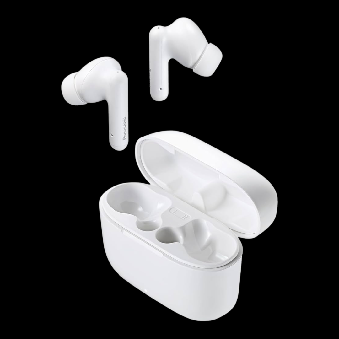 Audifonos bluetooth, Panasonic B110W con Microfono , inlambrico, USB-C, Blanco