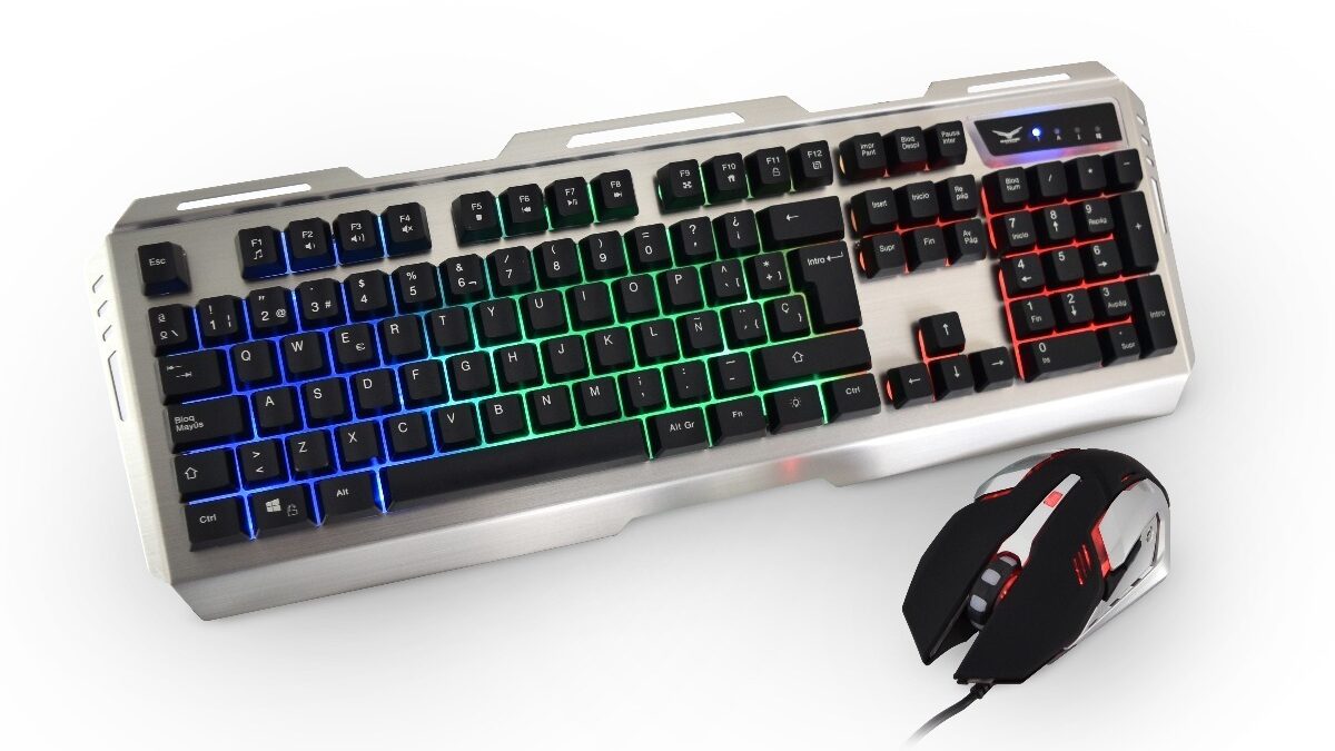 Kit de Teclado y Mouse Gaming Naceb Technology NA-0911, USB, Negro