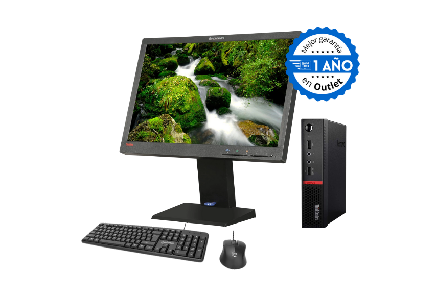 COMBO PC  PC Lenovo Thinkcentre M630E Intel Core i3 (8va Gen), 8GB RAM, 240GB SSD, MINI. Monitor 19
