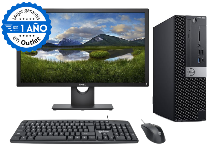 COMBO Computadora DELL OPTIPLEX 5050 CORE i5 (7MA GEN) 8 GB RAM 240 GB SDD TAMAÑO SFF Outlet Reacondicionado