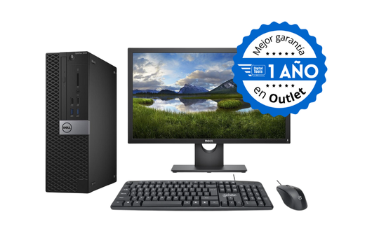 COMBO Dell OptiPlex 5040, Intel Core i5 (Gen 6ta), 8G RAM, 240GB SSD, Tamaño SFF con Monitor LCD 22