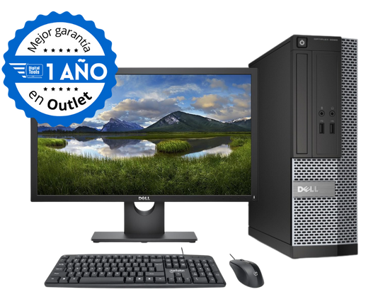 COMBO PC DELL 9020 Intel Core i3 4ta GEN, 16 GB RAM, 480 GB SDD, tamaño UFF Outlet Reacondicionado