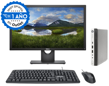 Combo PC HP Prodesk 600 G3, Intel Core I7 (7ma Gen), 8 GB RAM, 256 GB SSD, MINI (Reacondicionado)