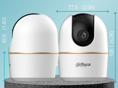 DAHUA DH-H3A - Cámara IP Domo Motorizado Wifi de 3 Megapíxeles con IA, autotracking, audio bidireccional (micrófono y altavoz), sirena integrada, IR de 10 m, detección de humanos y ranura MicroSD